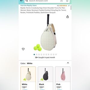 New Rejolly tennis bag pickleball badminton